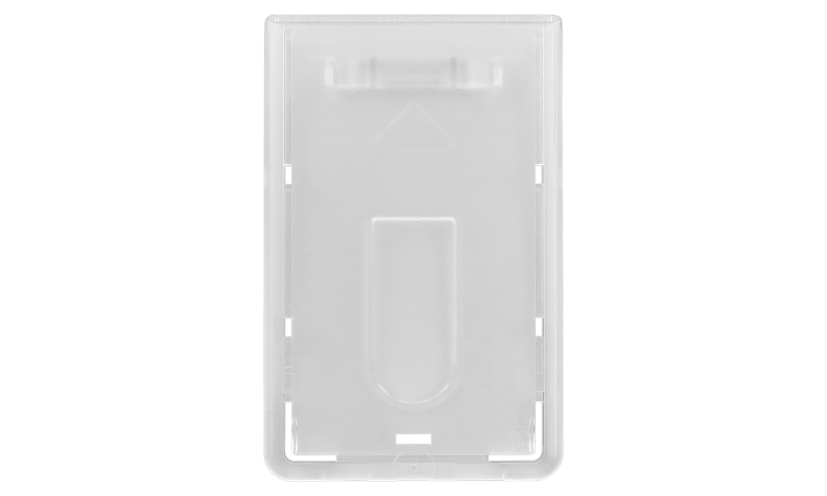 Premium verticale stijve houder voor één kaart met duimkerven