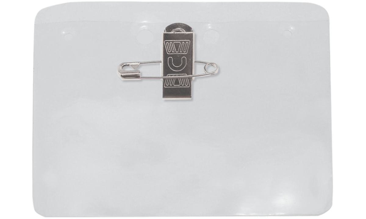 Vinyl badgehouder met pin-clip-combo - 76 x 102 mm inzetstuk