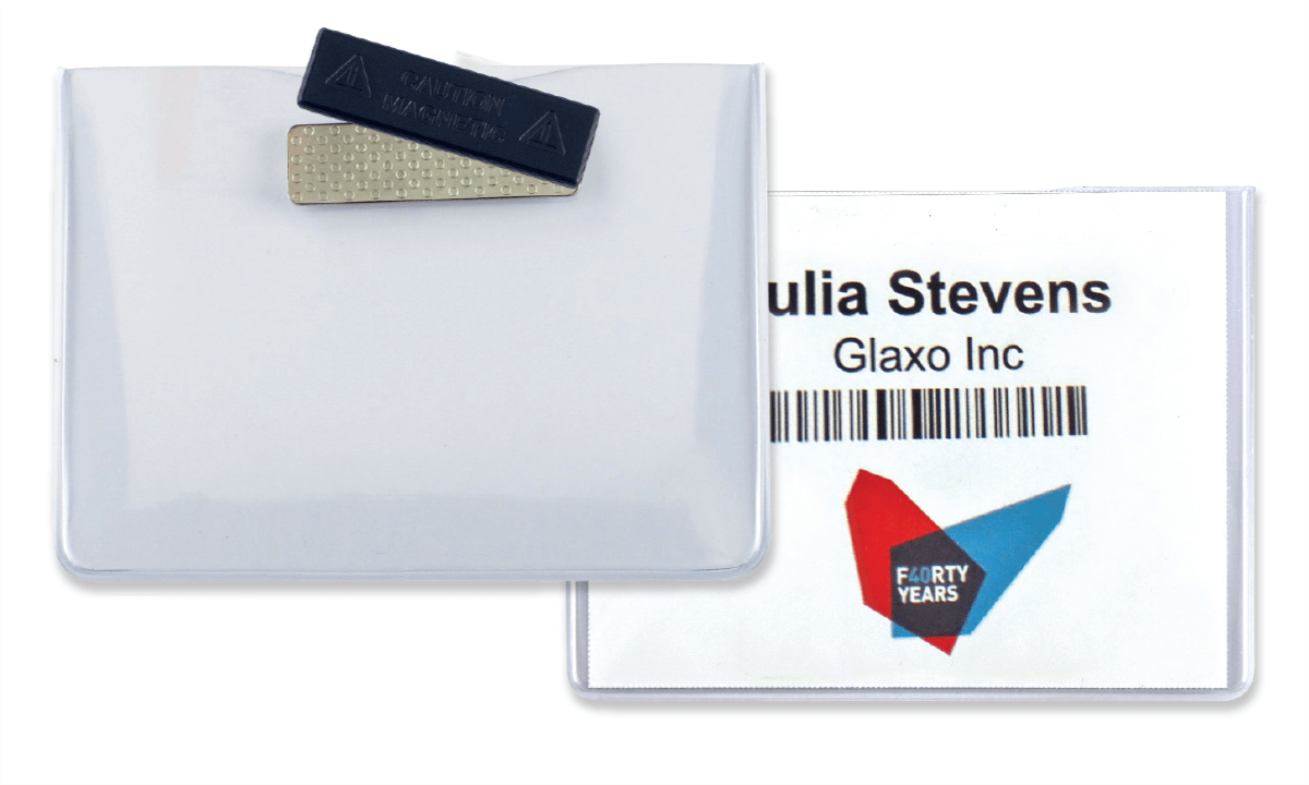 Conferentie badgehouder met magneet - 80 x 103 mm inzetstuk