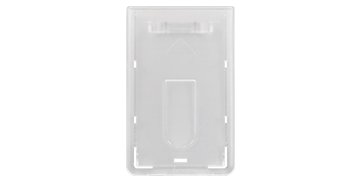 Premium verticale stijve houder voor één kaart met duimkerven