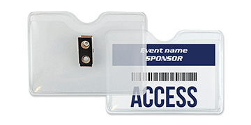 Vinyl badgehouder met textuur en clip - 59 x 92 mm inzetstuk