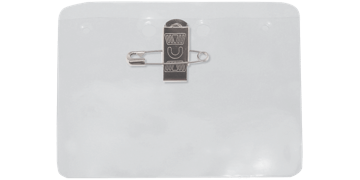 Vinyl badgehouder met pin-clip-combo - 76 x 102 mm inzetstuk