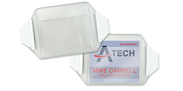 Horizontale vinyl armband badgehouder