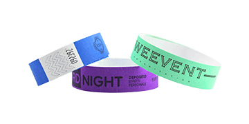 Tyvek polsbandjes 19 mm, met zwarte afdruk